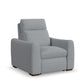 Ava Stonewash Fabric Power Recliner with Power Headrest & Lumbar