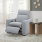Ava Stonewash Fabric Power Recliner with Power Headrest & Lumbar