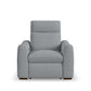 Ava Stonewash Fabric Power Recliner with Power Headrest & Lumbar