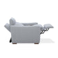 Ava Stonewash Fabric Power Recliner with Power Headrest & Lumbar