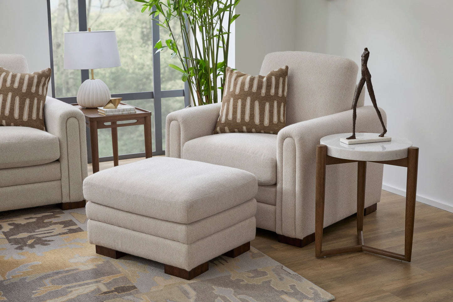 Rudy Fabric Ottoman