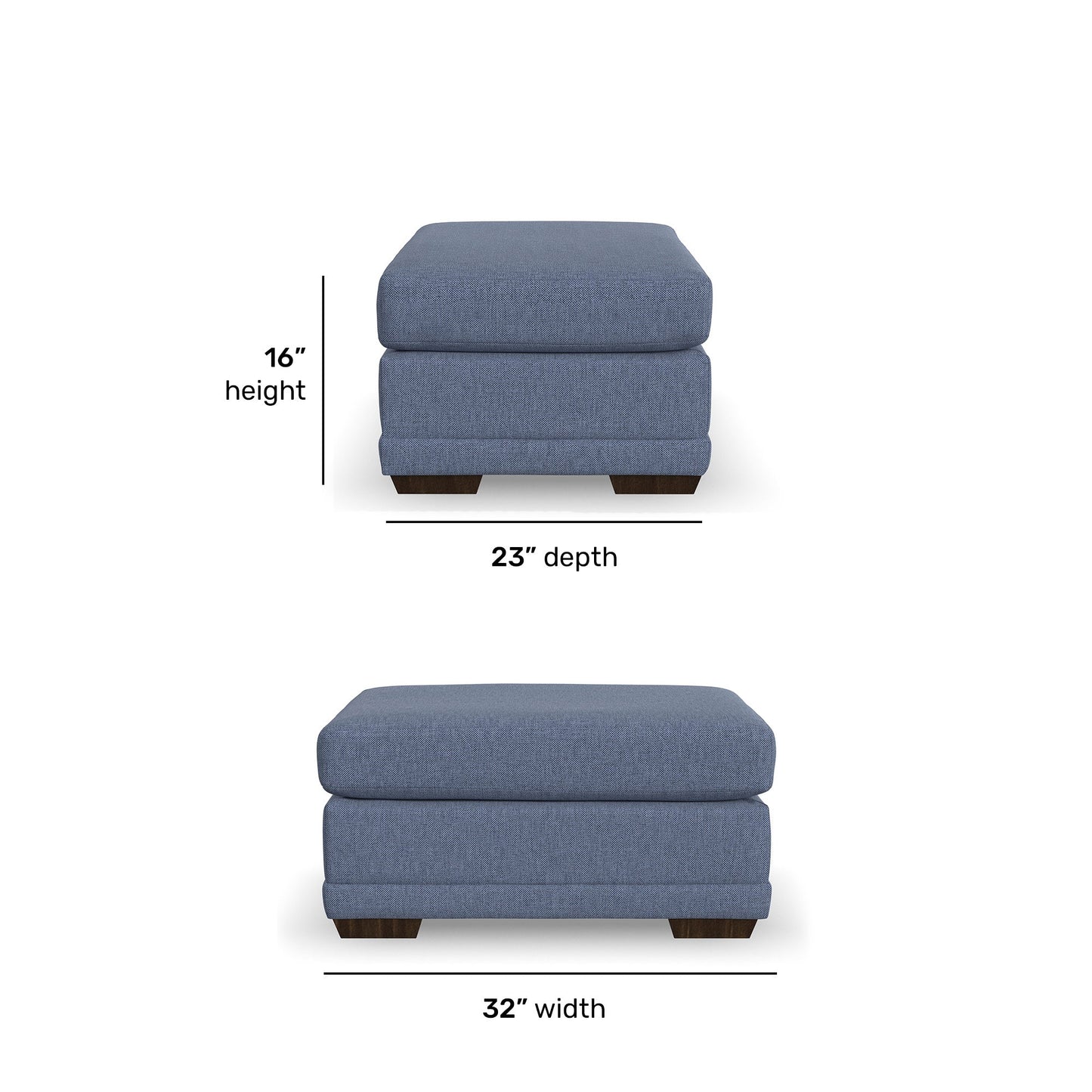 Jewel Fabric Ottoman