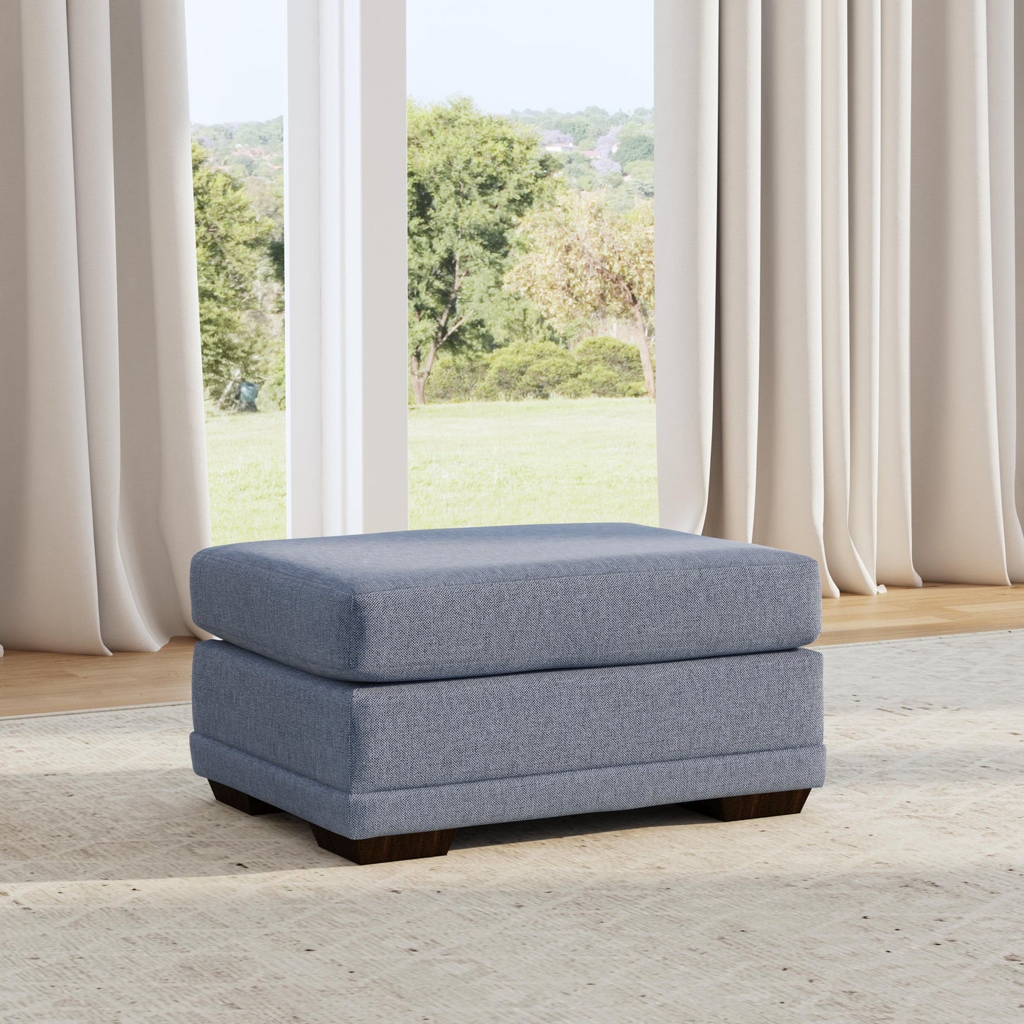 Jewel Fabric Ottoman