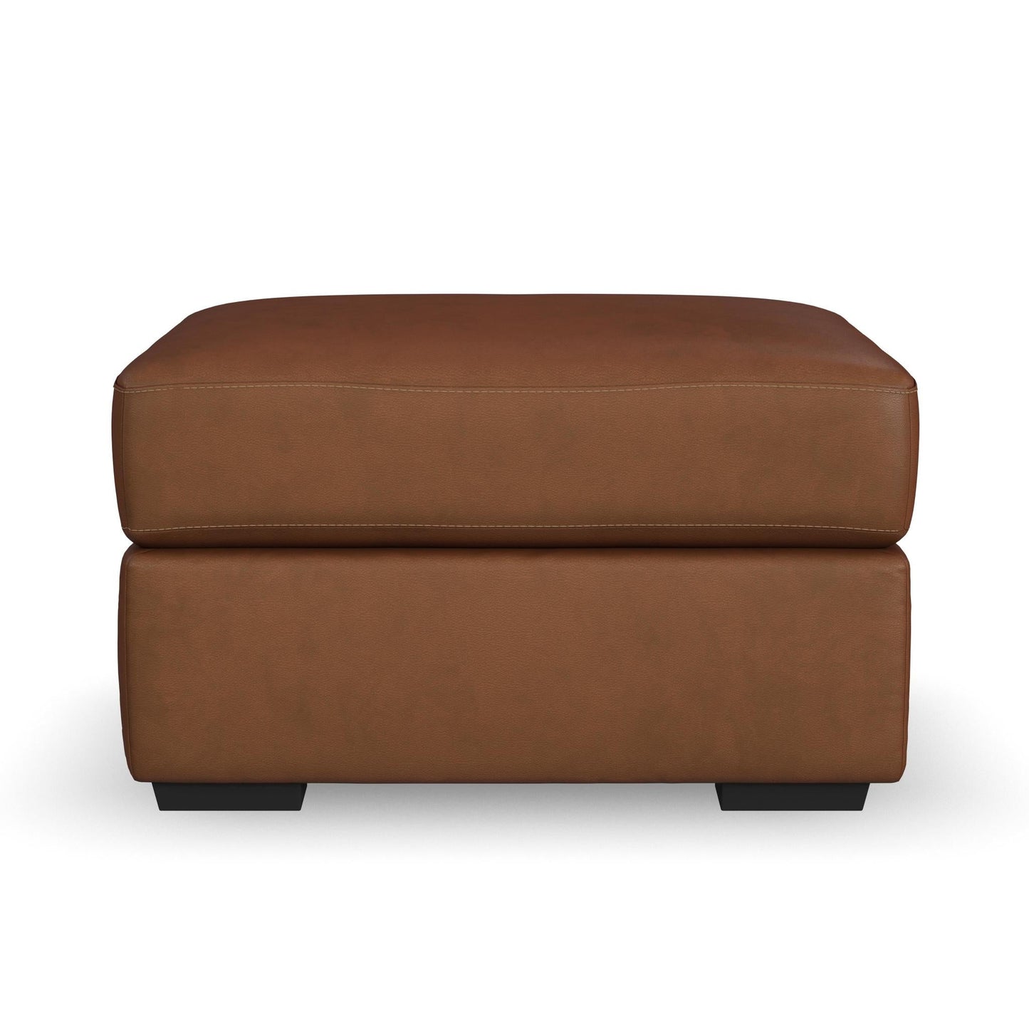 Henry Caramel Leather Ottoman