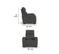 Vibe Coal Fabric Power Recliner with Power Headrest, Lumbar, Heat, Massage & Pulse