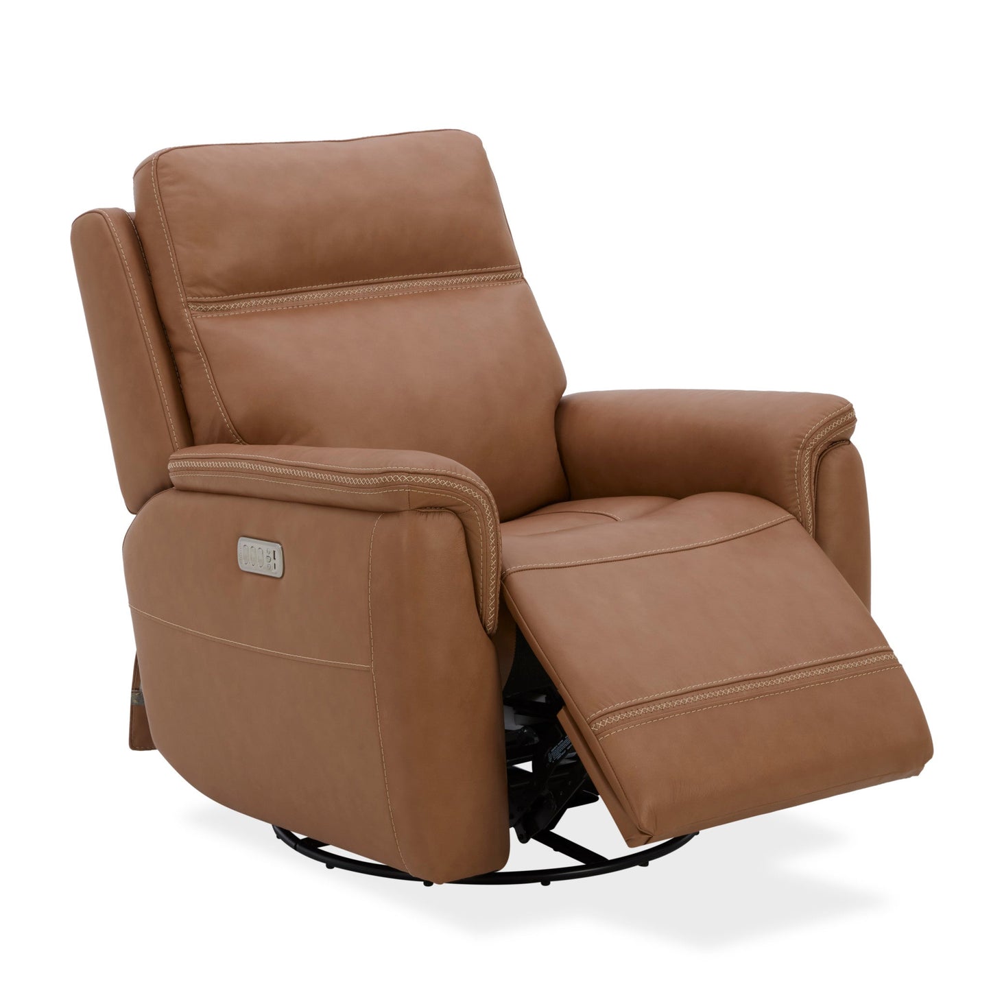 Sawyer Harvest Leather Swivel Glider with Power Headrest, Lumbar, Heat & Massage