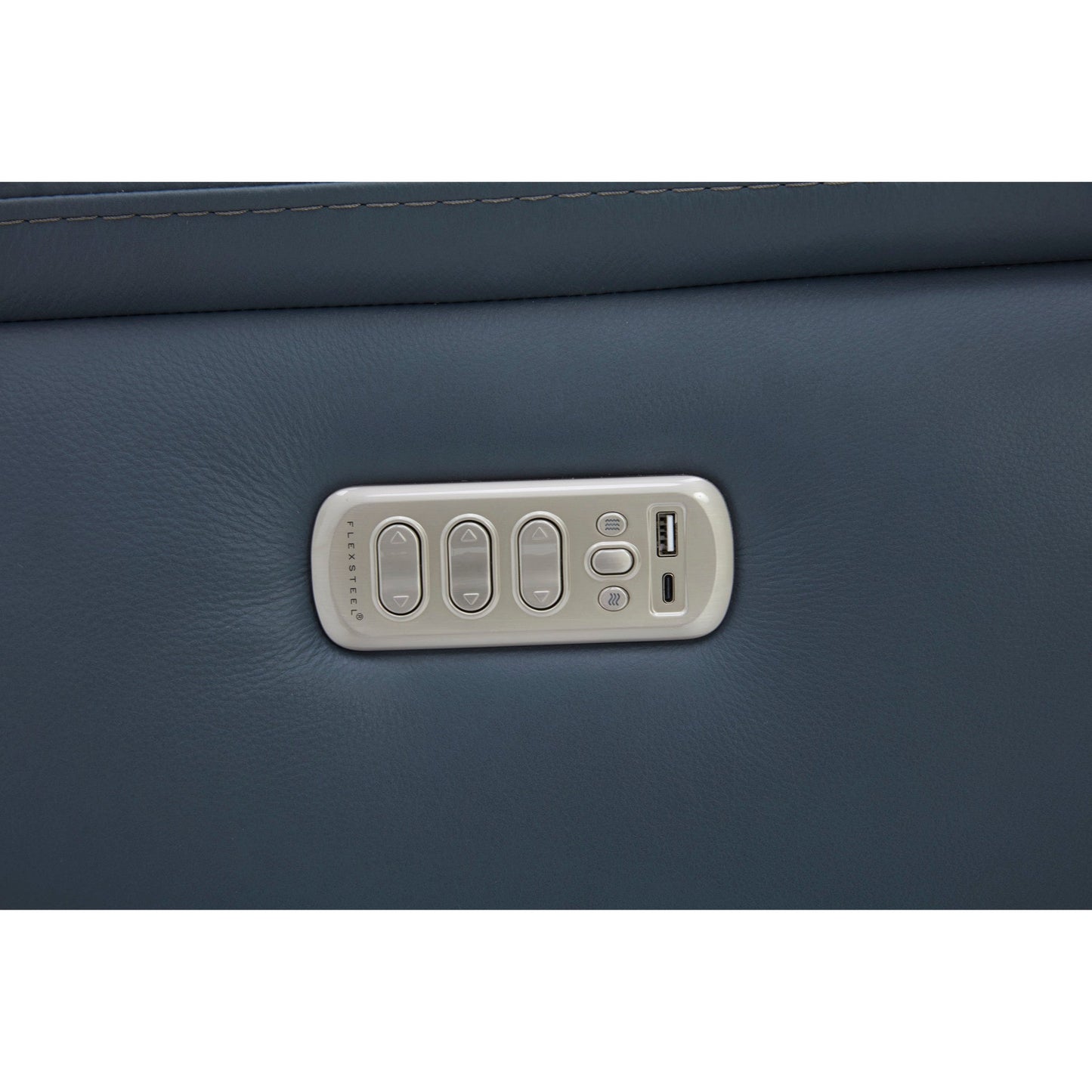 Sawyer Marine Leather Swivel Glider with Power Headrest, Lumbar, Heat & Massage