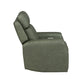 Felix Forest Green Leather Power Recliner with Power Headrest, Lumbar, Heat & Massage