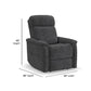 Luma Shadow Fabric Power Lift Recliner with Power Headrest, Lumbar, Heat & Massage