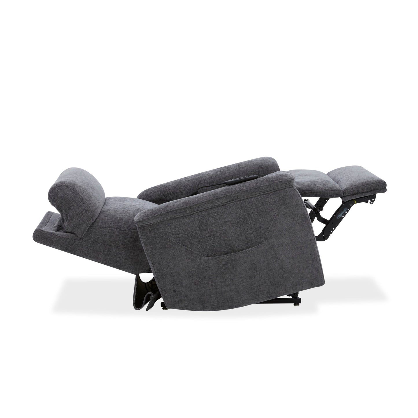 Luma Shadow Fabric Power Lift Recliner with Power Headrest, Lumbar, Heat & Massage