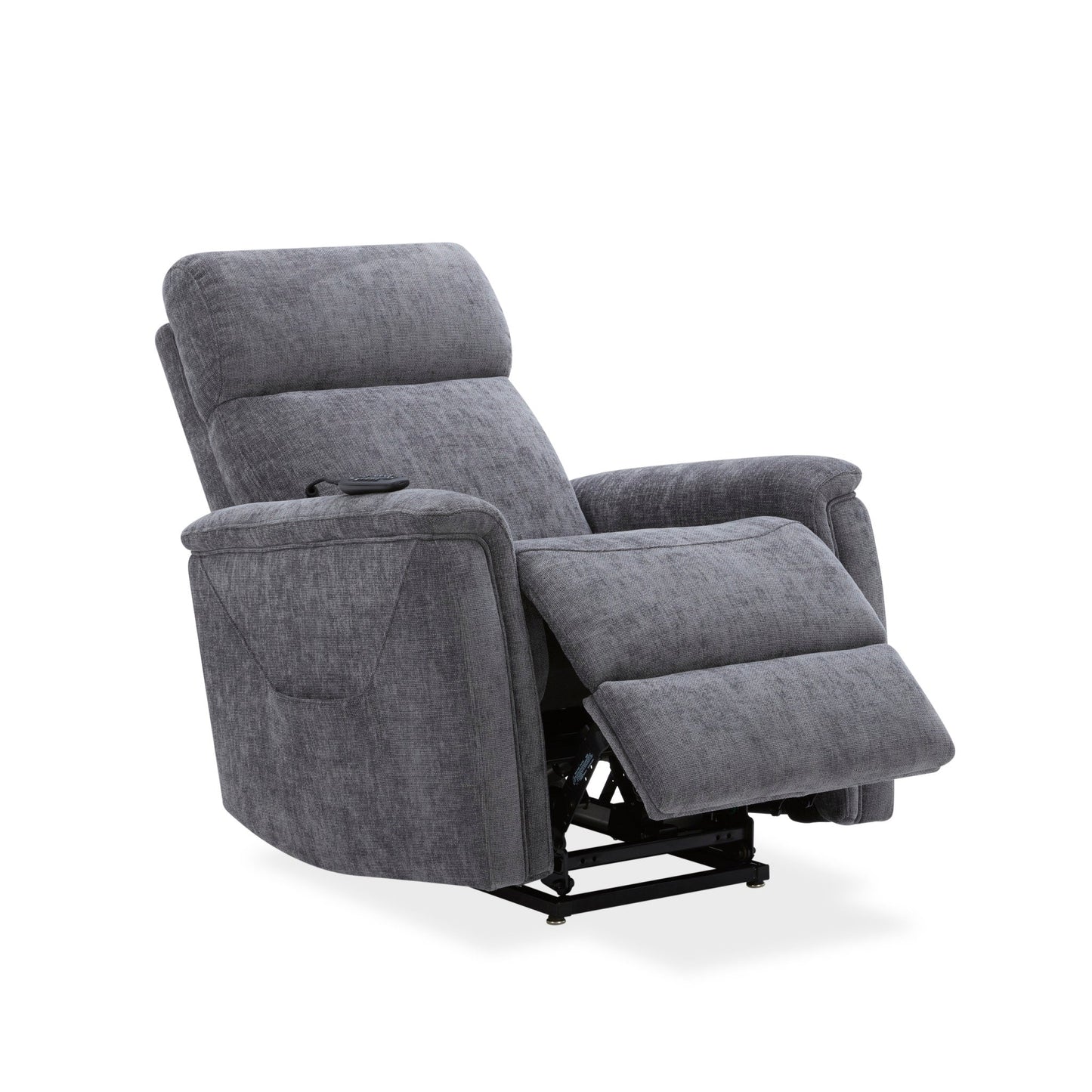 Luma Shadow Fabric Power Lift Recliner with Power Headrest, Lumbar, Heat & Massage