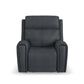 Warren True Navy Leather Power Recliner with Power Headrest & Lumbar