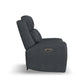 Warren True Navy Leather Power Recliner with Power Headrest & Lumbar