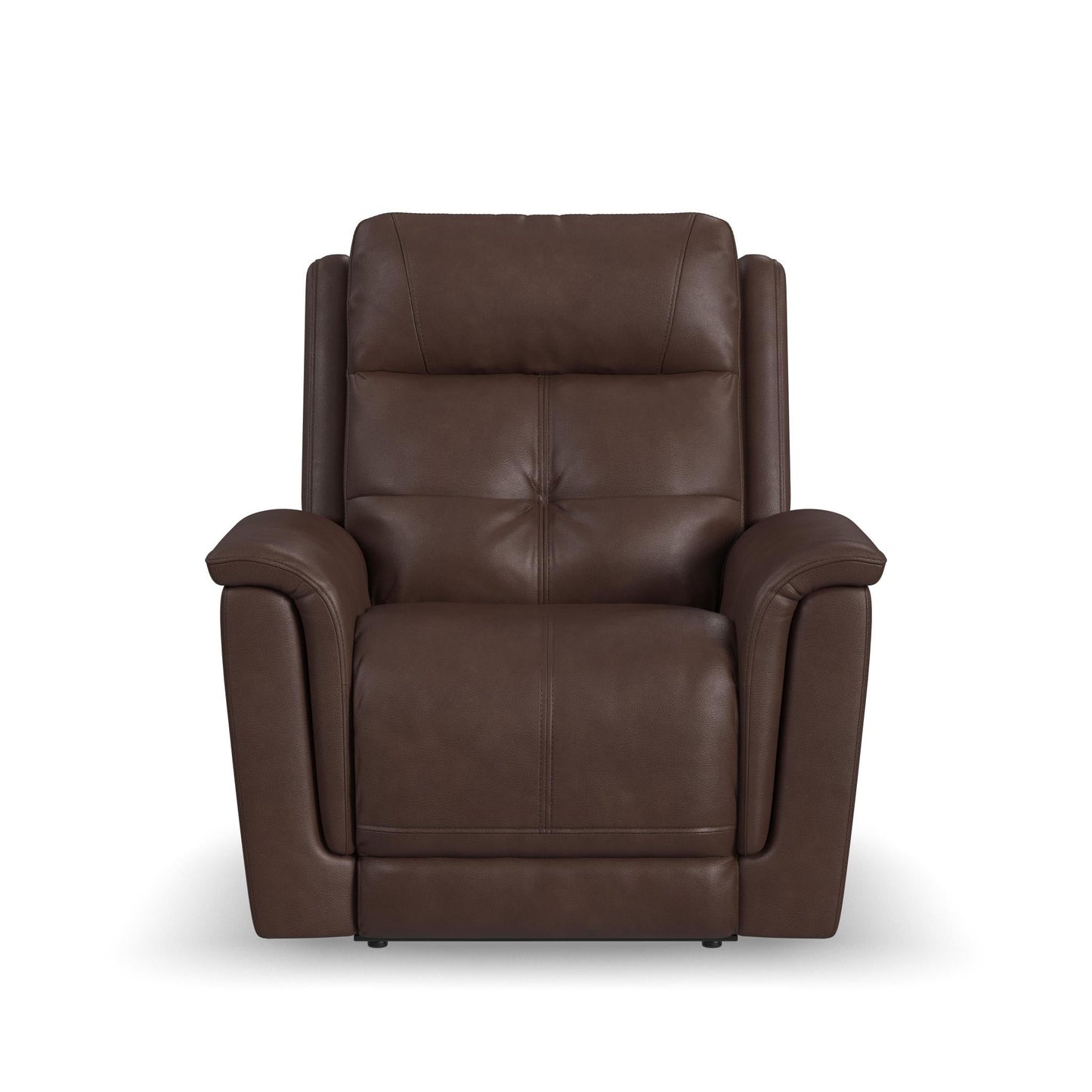 Ranger Rustic Brown Leather Power Recliner with Power Headrest, Lumbar, Heat & Massage