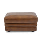 David Pecan Leather Ottoman