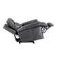 Alexander Weathered Stone Leather Power Recliner with Power Headrest & Lumbar
