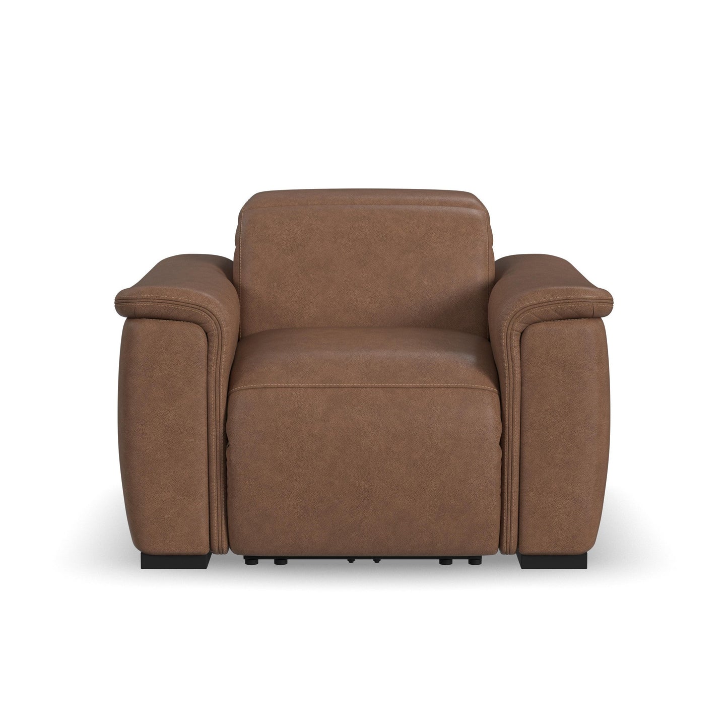 Camden Dusty Taupe Leather Power Recliner with Power Headrest