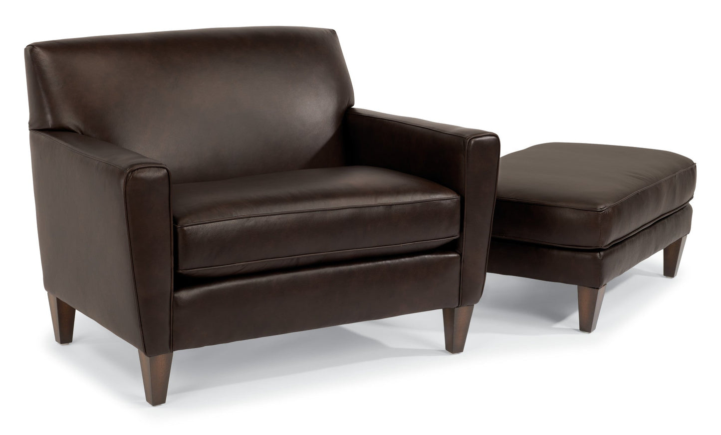 Digby Leather Cocktail Ottoman