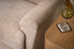 Sophisticated Oat Fabric Perfect Match Power Swivel Gliding Recliner with Power Headrest & Lumbar