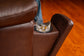 Plush Tavern Brown Leather Perfect Match Power Gliding Recliner with Power Headrest & Lumbar