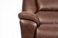 Plush Tavern Brown Leather Perfect Match Power Gliding Recliner with Power Headrest & Lumbar