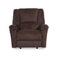 Plush Buffalo Fabric Perfect Match Gliding Recliner