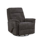 Sophisticated Steel Fabric Perfect Match Swivel Gliding Recliner