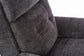 Sophisticated Steel Fabric Perfect Match Swivel Gliding Recliner