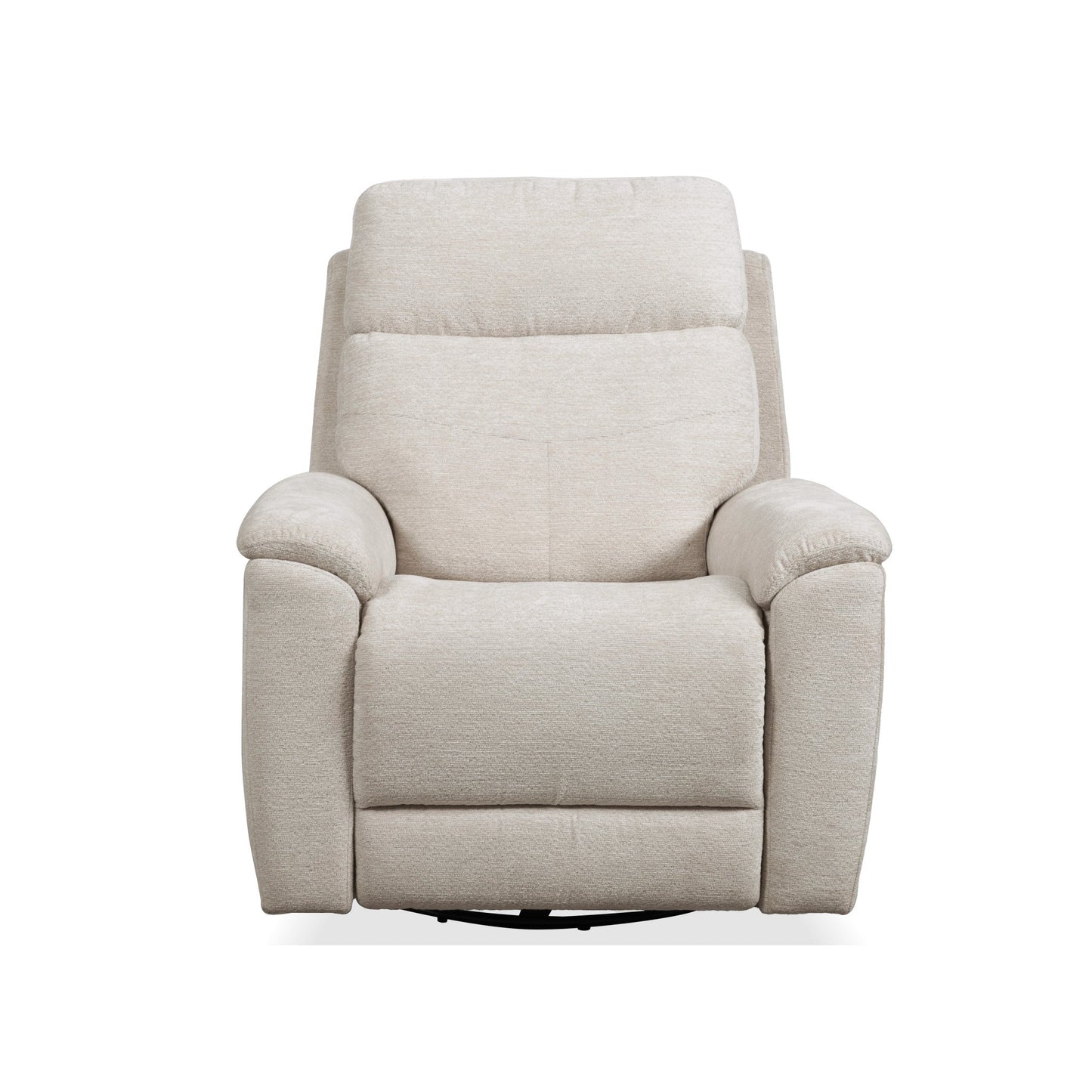 Refined Pearl Fabric Perfect Match Swivel Gliding Recliner