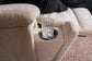 Refined Pearl Fabric Perfect Match Swivel Gliding Recliner