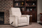 Refined Pearl Fabric Perfect Match Swivel Gliding Recliner