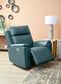Vernon Admiral Fabric Power Swivel Gliding Recliner with Power Headrest, Lumbar, Heat & Massage