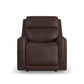 Alister Burnt Umber Leather Power Gliding Recliner with Power Headrest and Lumbar