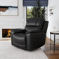 Crew Raven Leather Power Recliner with Power Headrest & Lumbar
