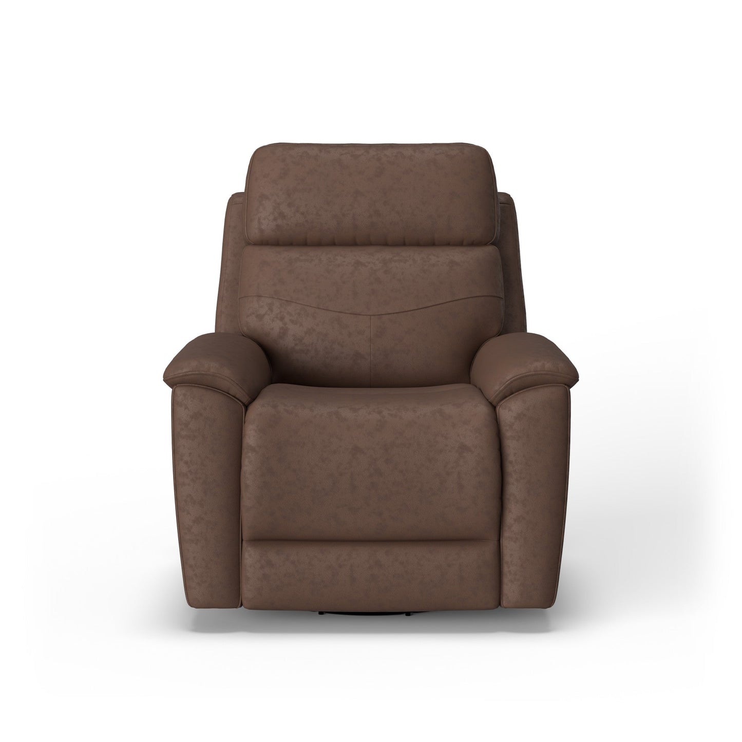 Refined Leather Power Swivel Gliding Recliner with Power Headrest & Lumbar