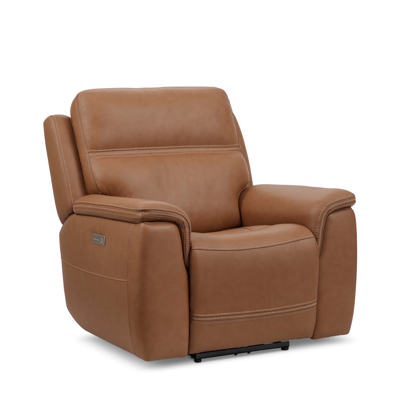 Sawyer Harvest Leather Power Recliner with Power Headrest & Lumbar