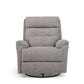 Sophisticated Fabric Power Swivel Gliding Recliner with Power Headrest & Lumbar