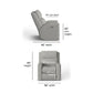 Score Fabric Power Recliner with Power Headrest & Lumbar