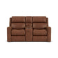 Score Fabric Power Reclining Loveseat with Console & Power Headrests & Lumbar