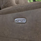Strait Leather Power Reclining Sofa with Power Headrests