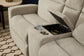 Score Fabric Power Reclining Loveseat with Console & Power Headrests & Lumbar