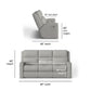 Score Fabric Power Reclining Sofa with Power Headrests & Lumbar