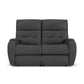 Strait Leather Power Reclining Loveseat with Power Headrests