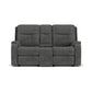 Penn Fabric Power Reclining Loveseat with Console & Power Headrests & Lumbar