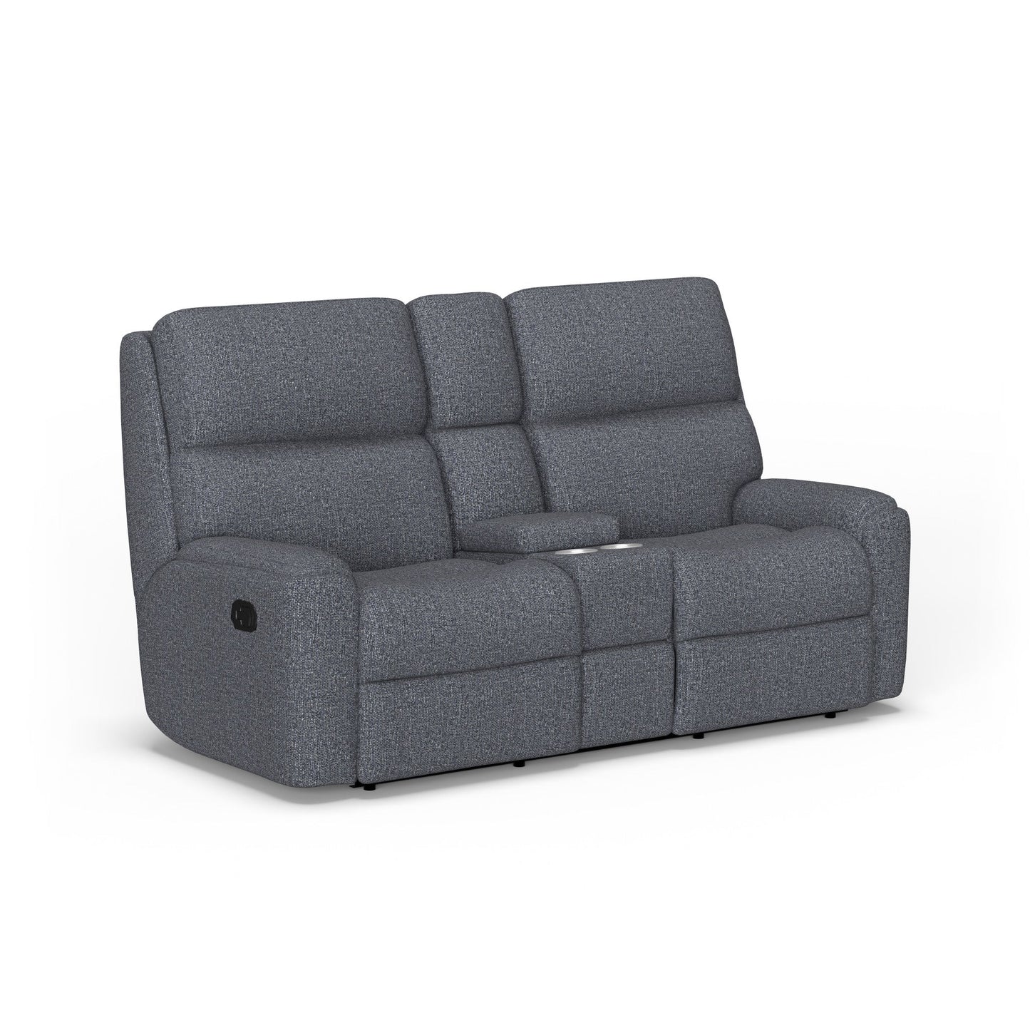 Rio Fabric Reclining Loveseat with Console