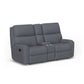 Rio Fabric Reclining Loveseat with Console