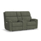 Porter Fabric Power Reclining Loveseat with Console, Power Headrest, & Lumbar