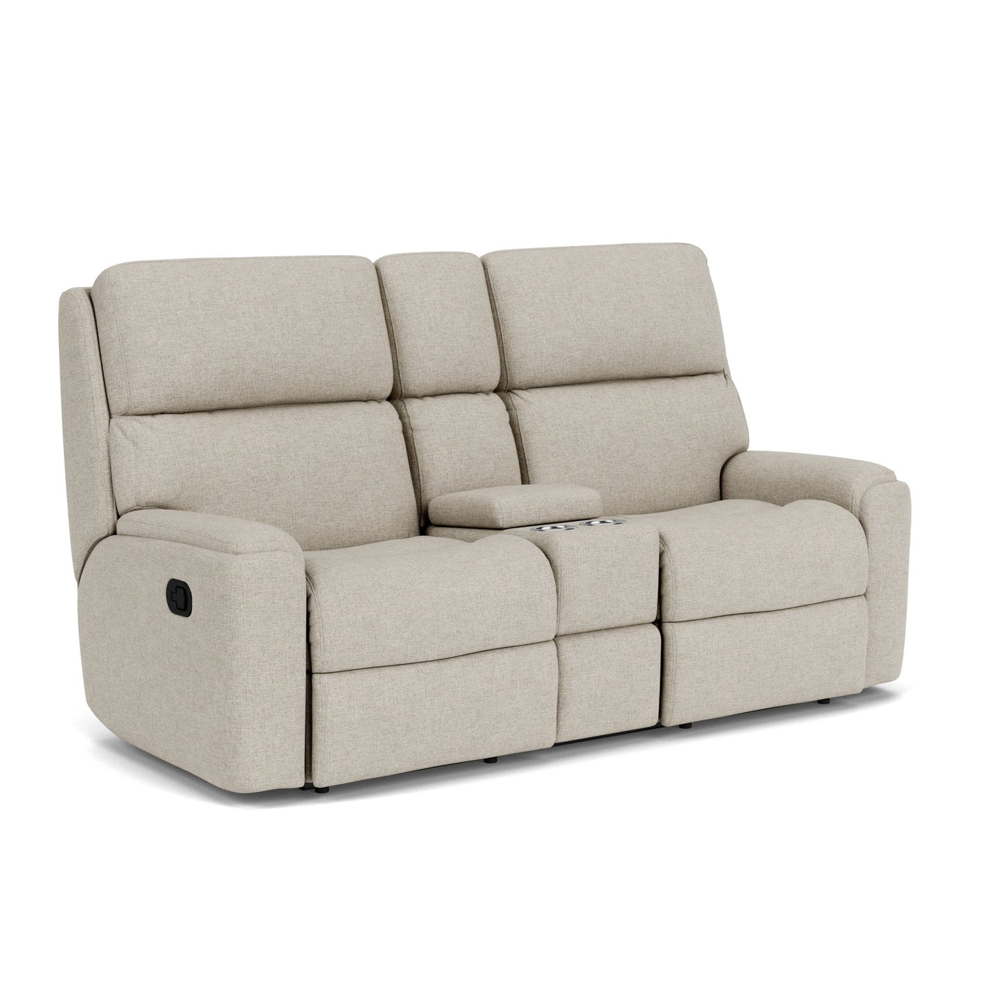 Rio Fabric Reclining Loveseat with Console