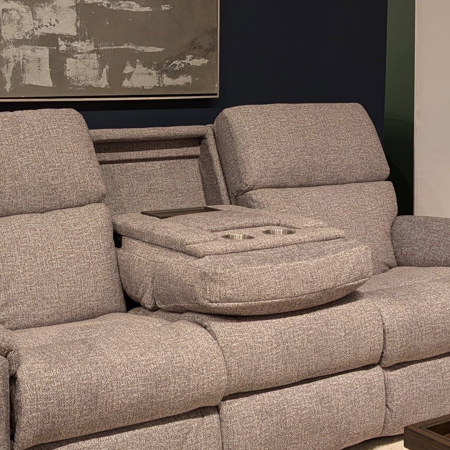 Porter Fabric Power Reclining Sofa with Console, Power Headrest, & Lumbar