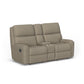Rio Fabric Power Reclining Loveseat with Console
